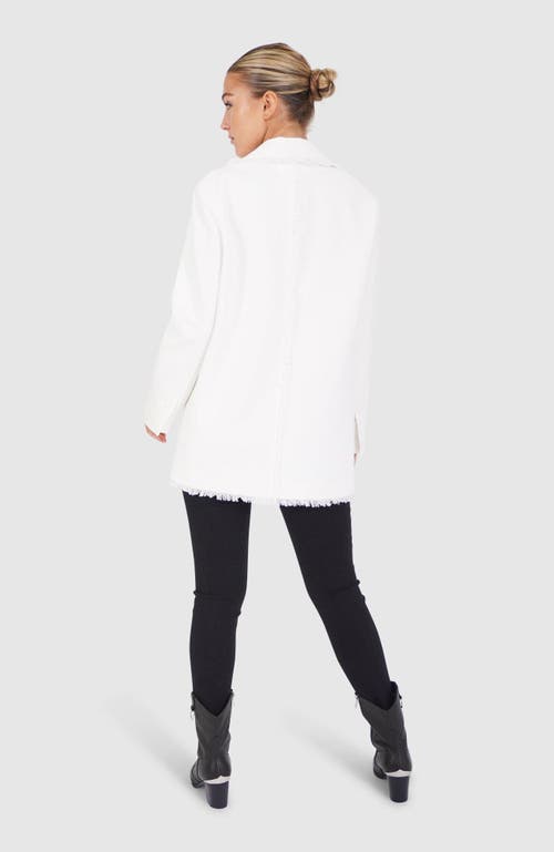 Belle & Bloom Young Blood Frayed Edge Blazer In Cream