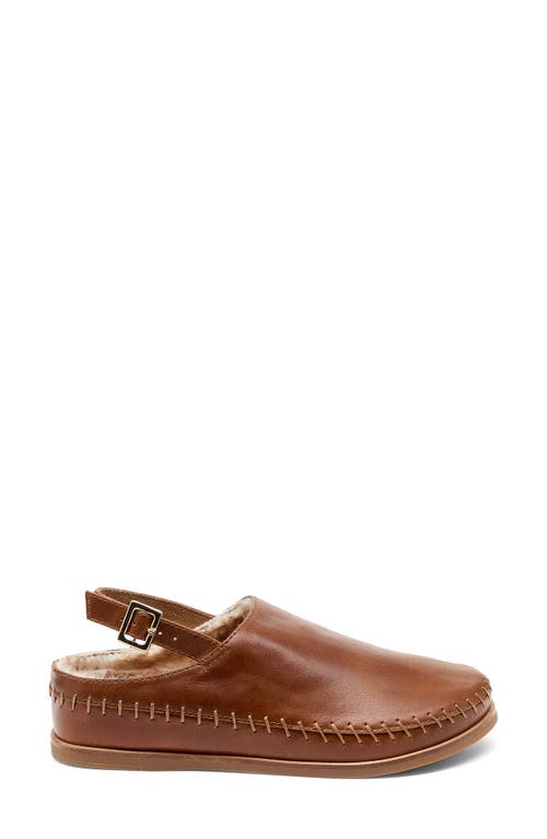 Kelsi Dagger Brooklyn Freddy Fur Lined Slingback Flat In Cognac