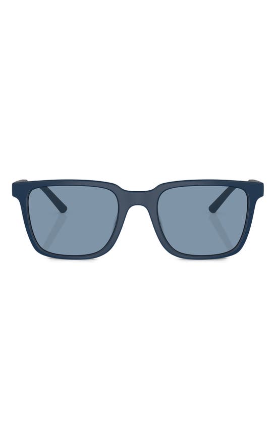 Shop Oliver Peoples Roger Federer 52mm Rectangular Sunglasses In Matte Blue