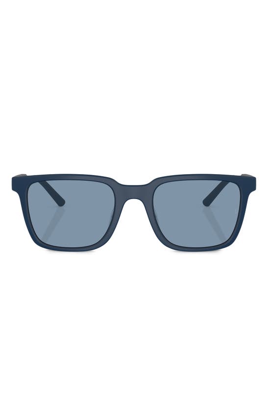 Oliver Peoples Roger Federer 52mm Rectangular Sunglasses In Matte Blue