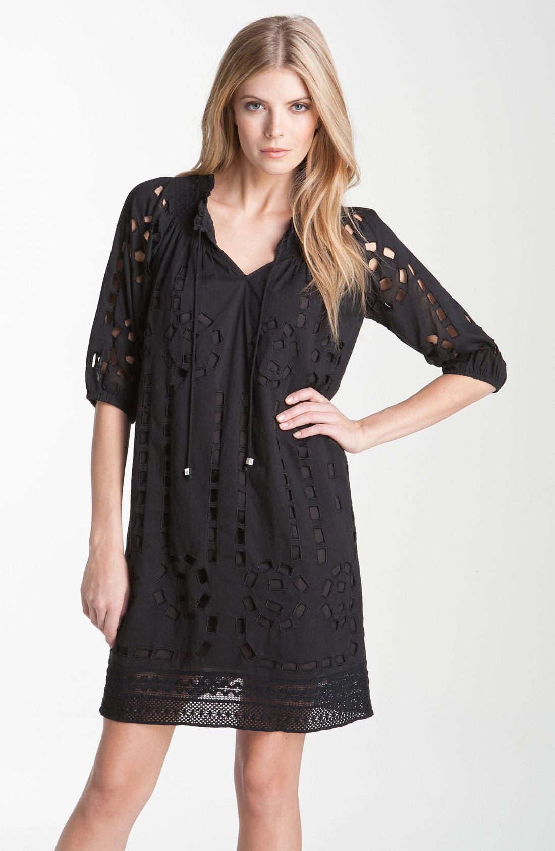 Michael Kors Eyelet Peasant Dress 