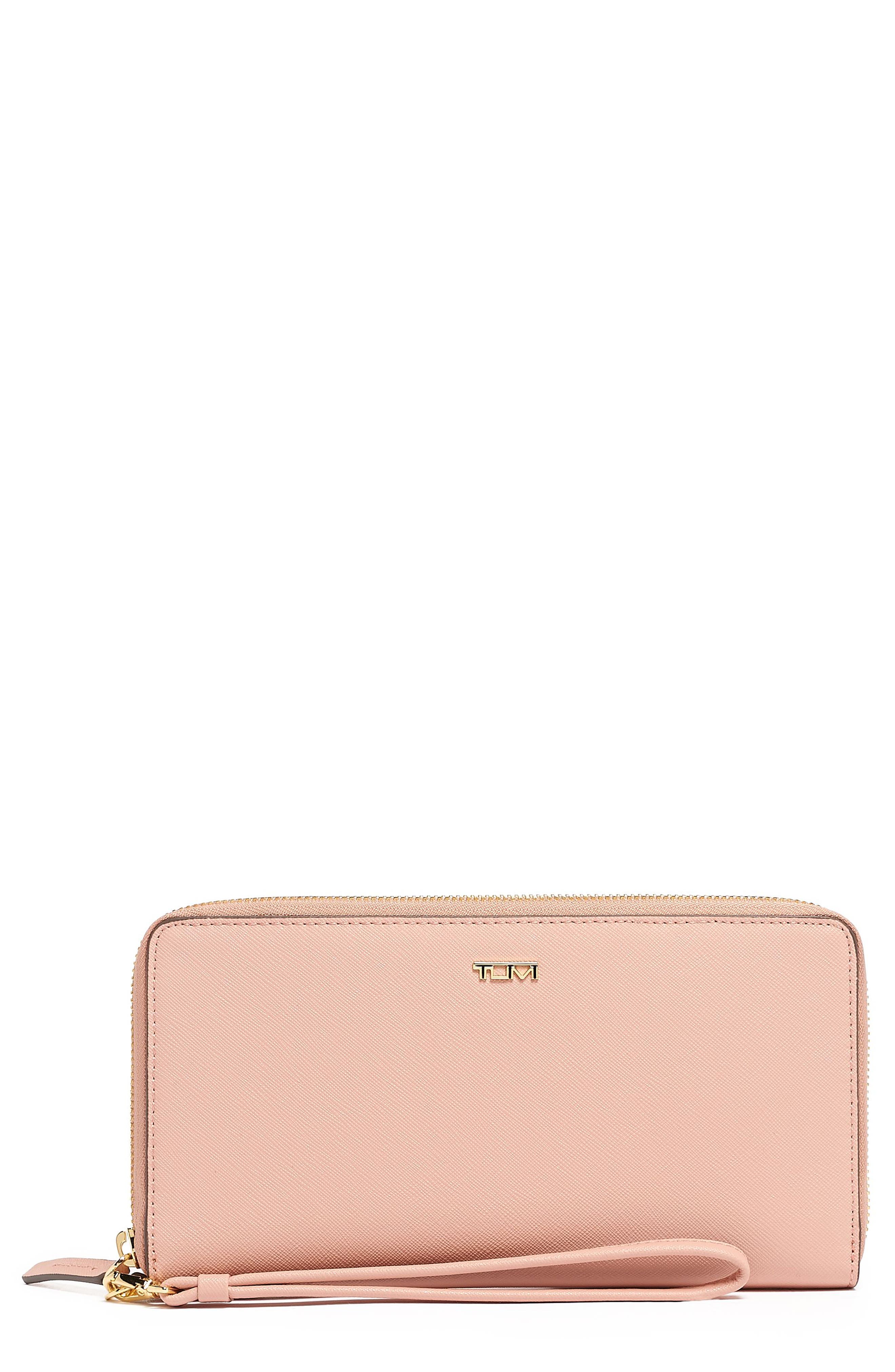 UPC 742315606545 product image for Women's Tumi Belden Leather Travel Wallet - Pink | upcitemdb.com