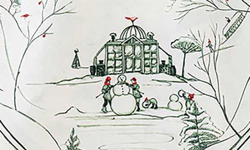 Juliska Country Estate Winter Frolic Napkins, Ruby - Set Of 4 In Evergreen