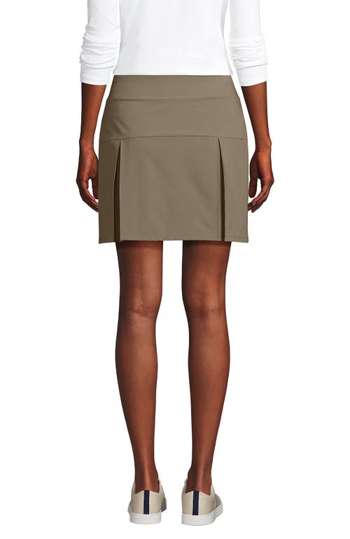 Shop Lands' End School Uniform Performance Pleated Skort Above The Knee In Khaki