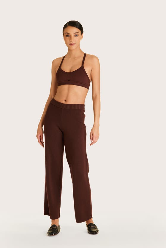 Shop Alala Spencer Knit Trouser In Coffee