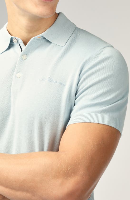 Shop Ben Sherman Signature Polo Sweater In Pale Blue