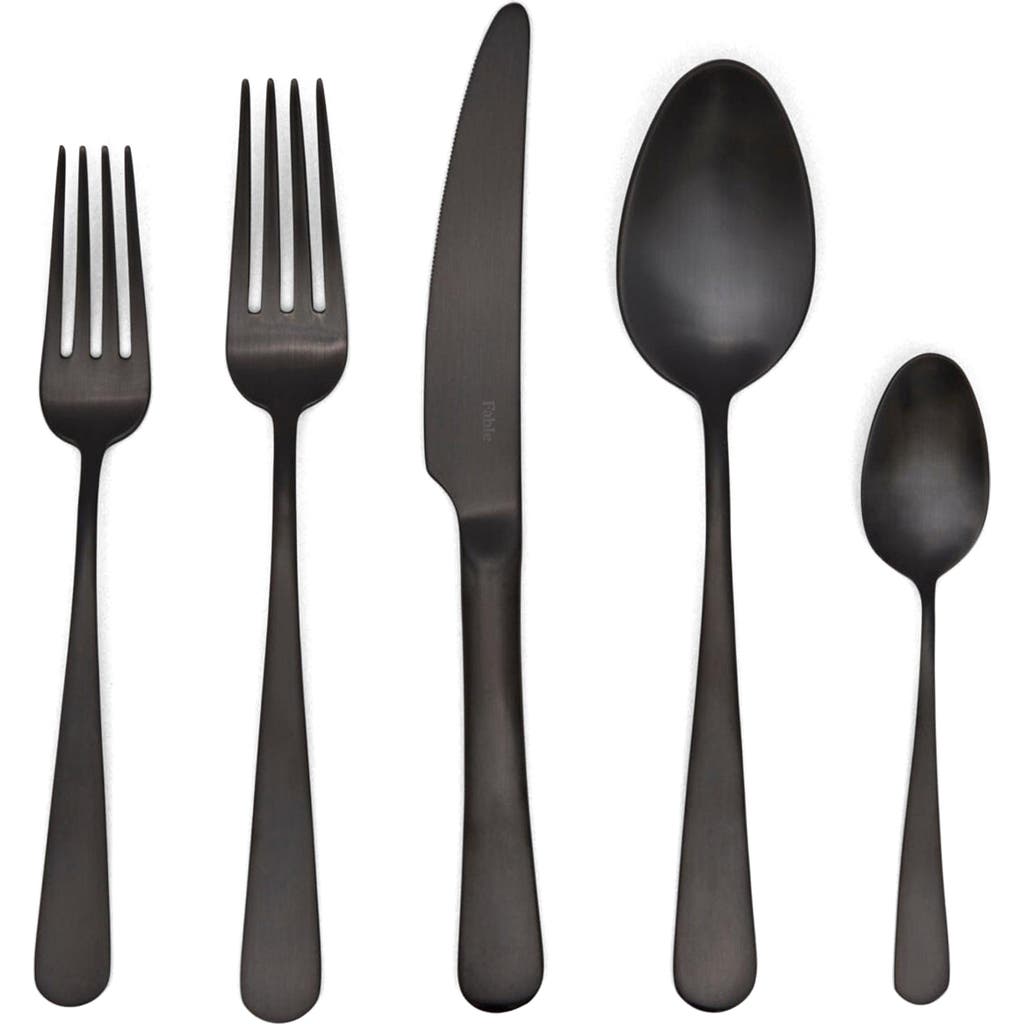 Fable 20-piece Place Setting In Matte Black