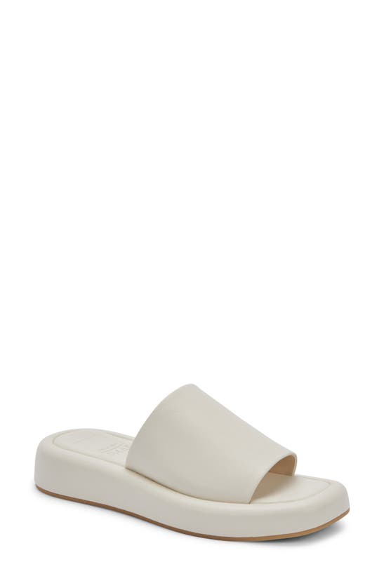 Dolce vita hot sale white slides