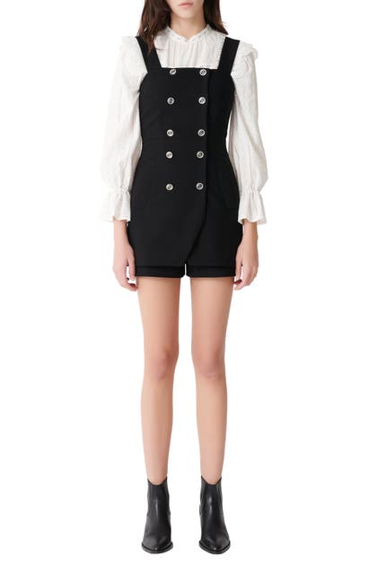 MAJE IPYTA BUTTON FRONT ROMPER,MFPCO00135