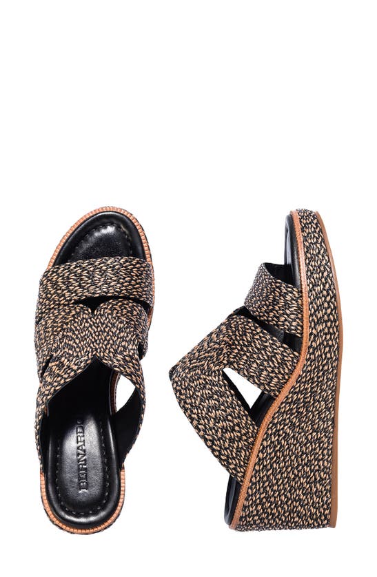 Shop Bernardo Footwear Kaian Wedge Sandal In Black Multi