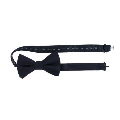 Trafalgar Sutton Solid Color Silk Bowtie And Pocket Square Combo In Black