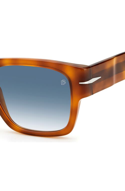 Shop David Beckham Eyewear 52mm Rectangular Sunglasses In Havana Honey