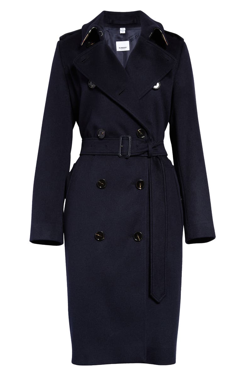 Burberry Kensington Double Breasted Cashmere Trench Coat | Nordstrom