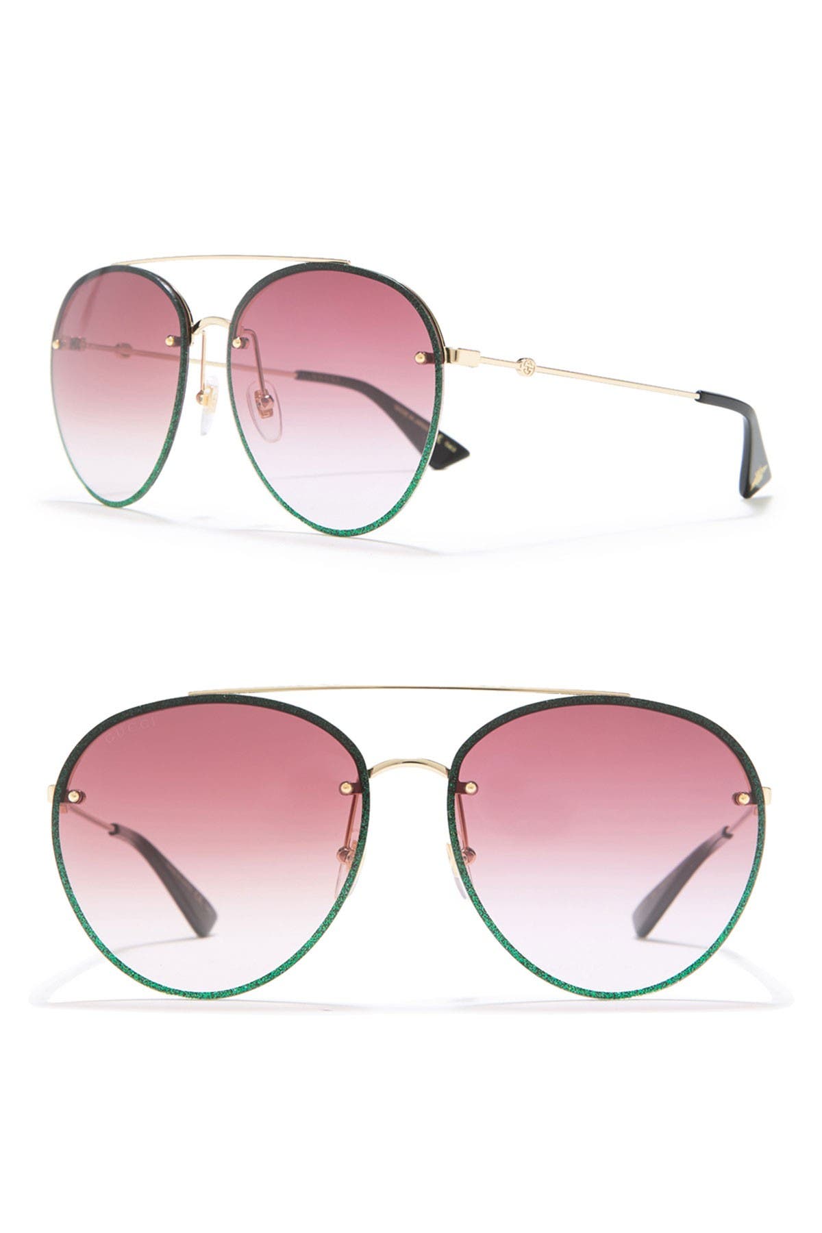 gucci 62mm aviator sunglasses