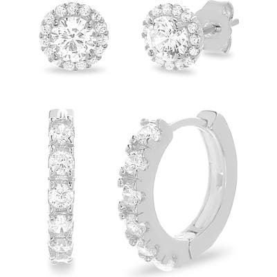 Lesa Michele Set Of 2 Cubic Zirconia Earrings