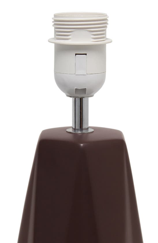 Shop Lalia Home Ceramic Prism Table Lamp In Brown