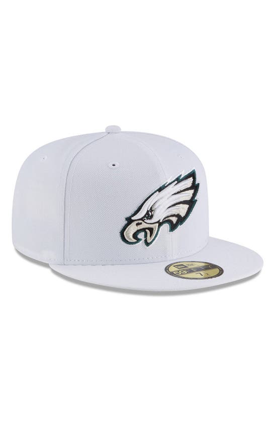 Men's New Era White Philadelphia Eagles Omaha Low Profile 59FIFTY