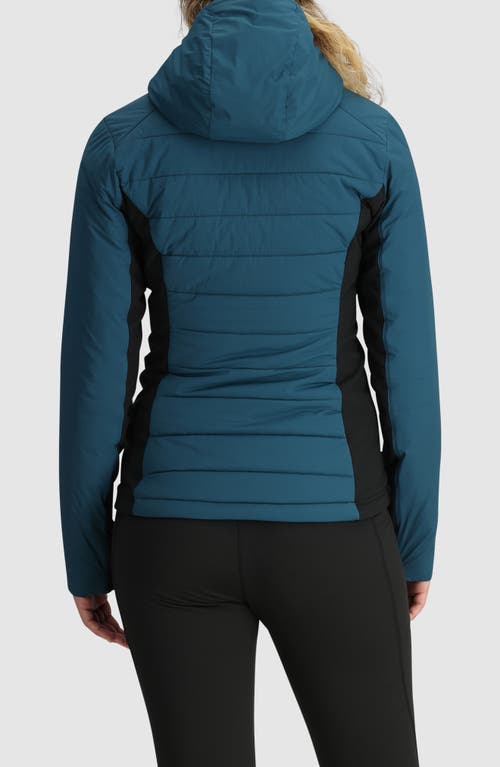 Outdoor Research Shadow Water Resistant Insulated Hooded Jacket In Harbor/black