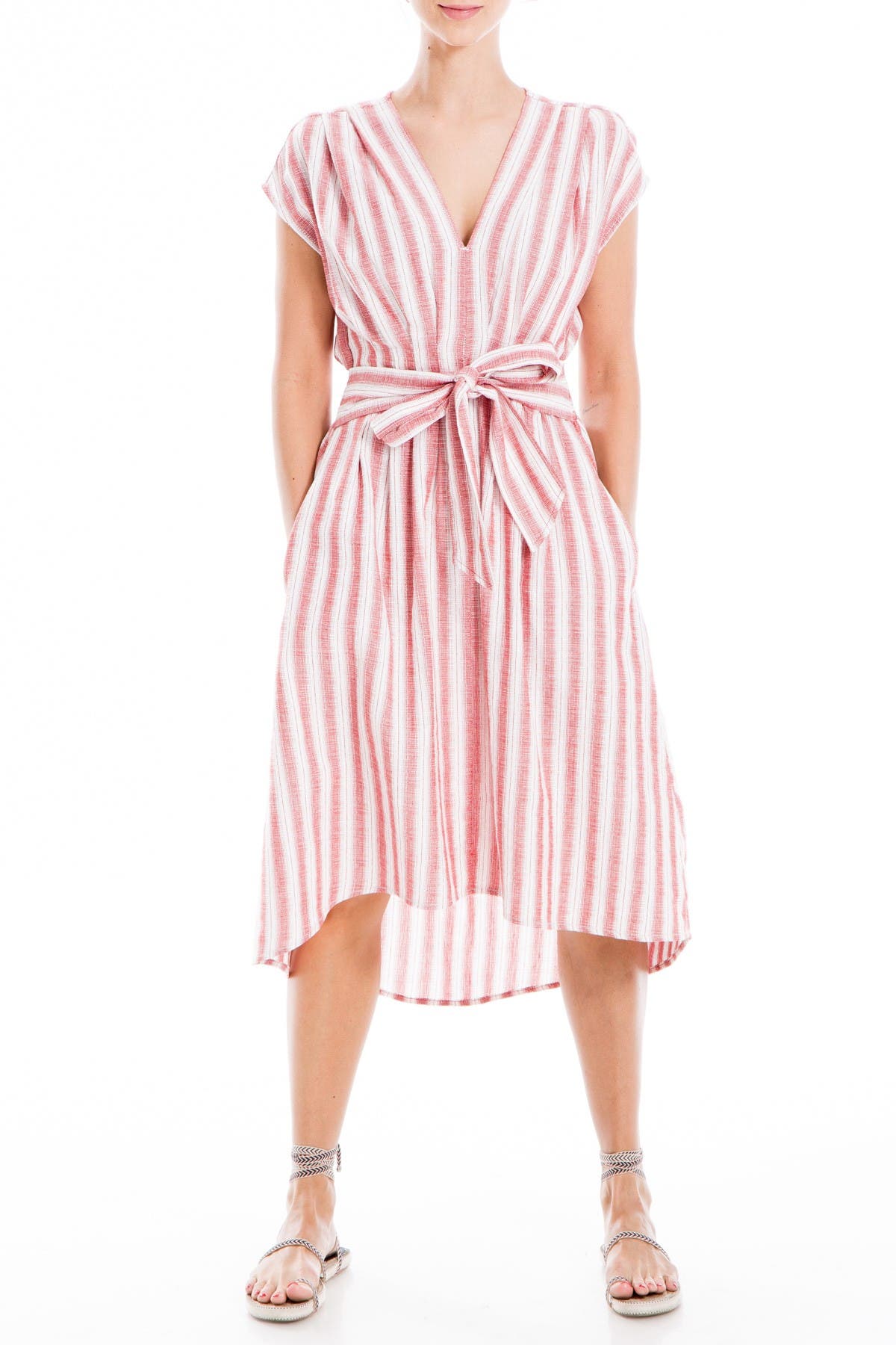 Max studio striped dress best sale