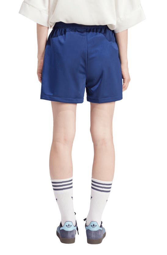 Shop Adidas Originals Firebird Recycled Polyester Shorts In Dark Blue