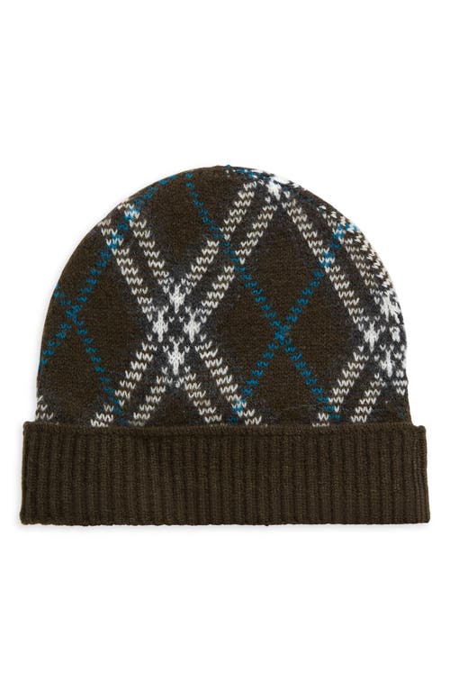 Burberry Check Cashmere Blend Beanie In Snug