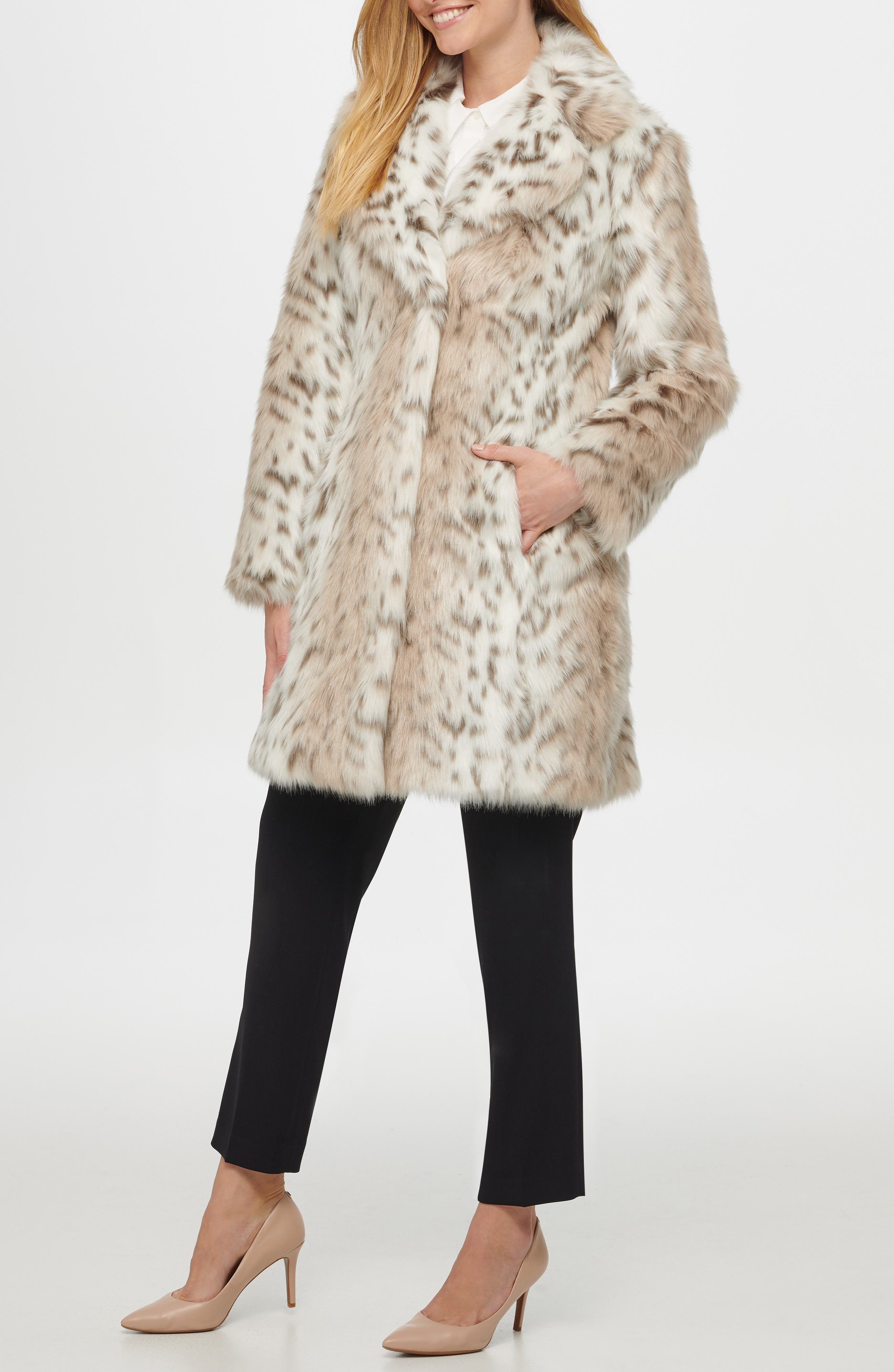 karl lagerfeld snow leopard coat