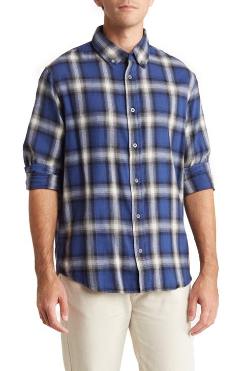 Plaid Flannel Button-Down Shirt