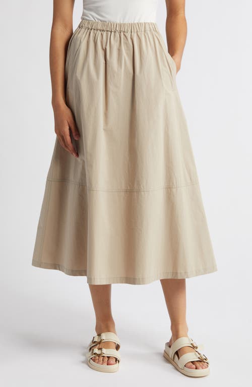 MELLODAY A-Line Midi Skirt in Soft Grey at Nordstrom, Size Large