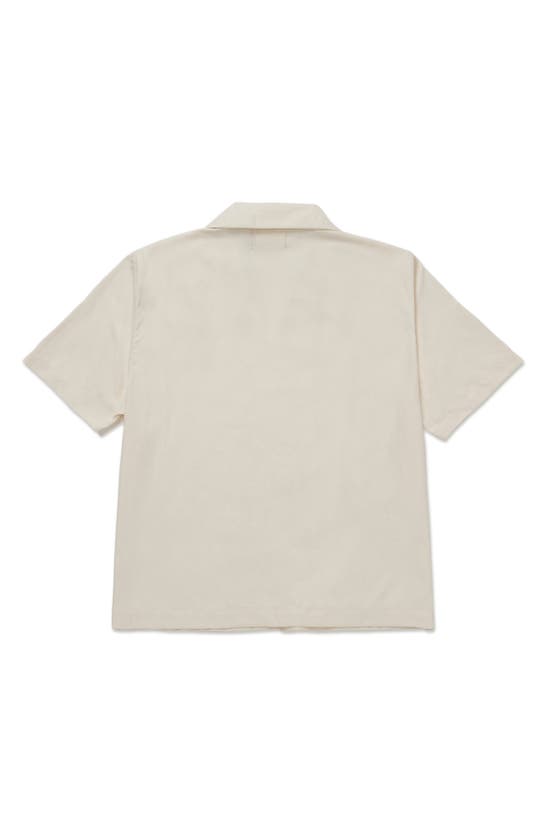 Shop Honor The Gift Peached Camp Shirt In Bone