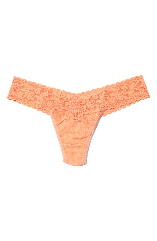Shop Hanky Panky Signature Lace Low Rise Thong In Florence Orange