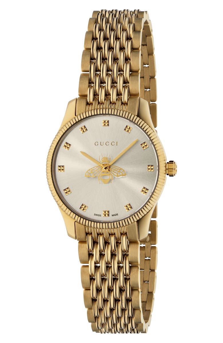 Gucci G-Timeless Bee Bracelet Watch, 29mm | Nordstrom