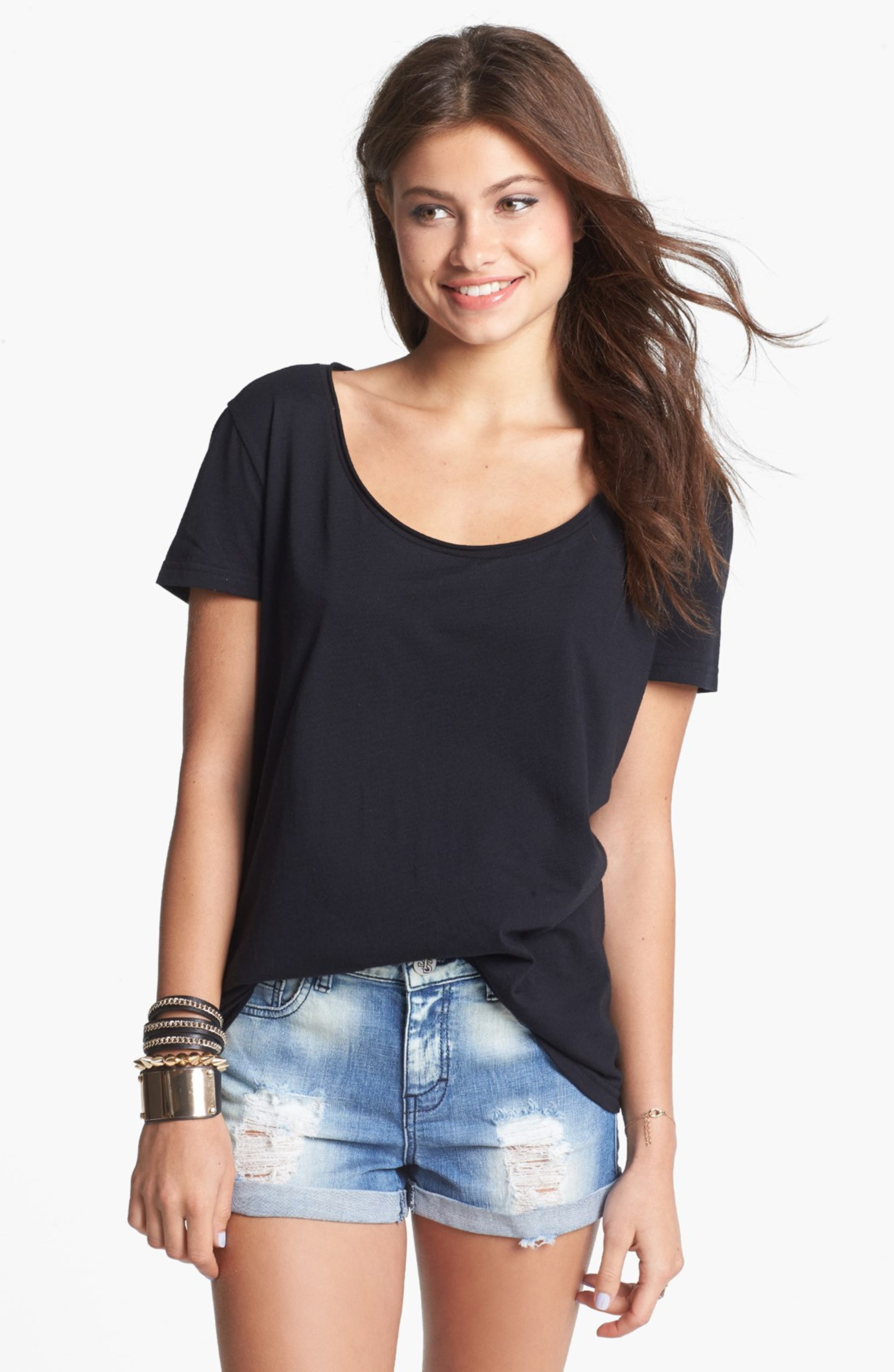 BP. Oversized Scoop Neck Tee (Juniors) | Nordstrom