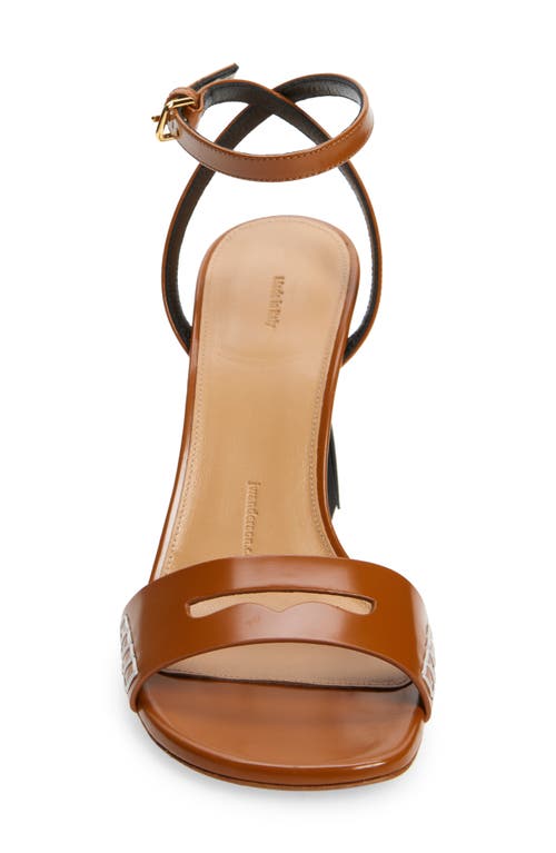 Shop Jw Anderson Tassel Heel Ankle Strap Sandal In 533 Tan/999 Black