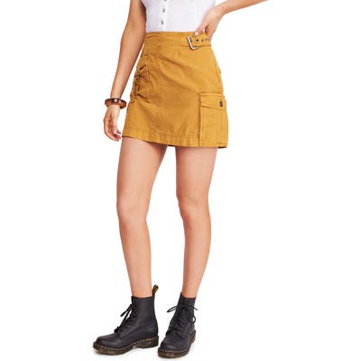 Free People Erika Utility Skirt, Metallic