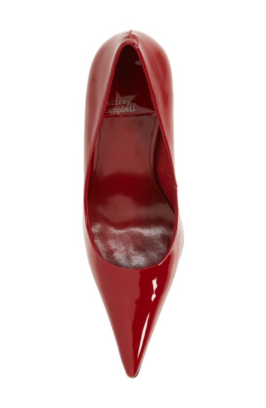 Shop Jeffrey Campbell Risktaker Pointed Toe Pump In Cherry Red Patent