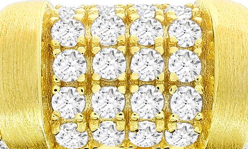 Simona Pavé Cz Band Ring In Gold