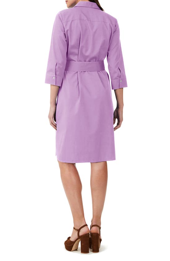 Shop Foxcroft Rocca Shirtdress In Soft Violet