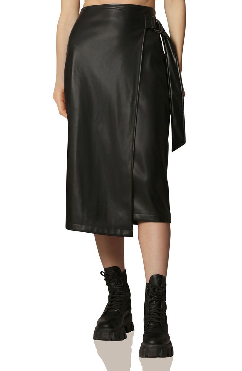 Avec Les Filles Faux-Ever Leather™ D-Ring Wrap Pencil Skirt | Nordstrom