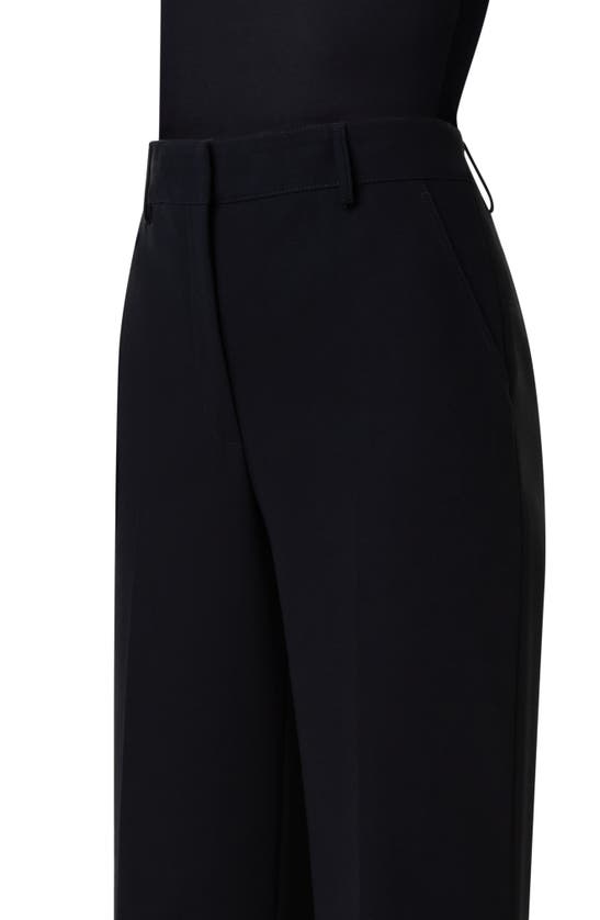 Akris Flora Cropped Wide-leg Pants In Black