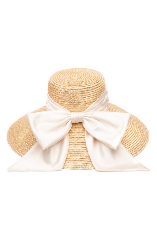 Eugenia Kim Mirabel Bow Straw Sun Hat in Natural at Nordstrom
