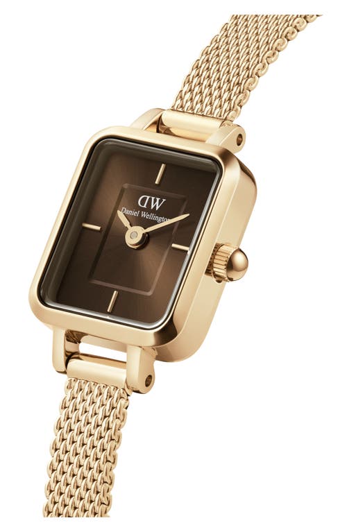 Daniel Wellington Quadro Mini Bracelet Watch, 15mm X 18mm In Gold