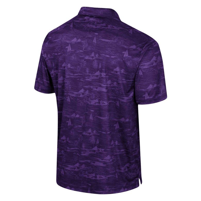 Shop Colosseum Purple Lsu Tigers Daly Print Polo