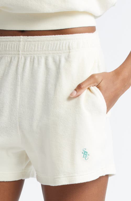 SPORTY AND RICH SPORTY & RICH SRC COTTON TERRY SHORTS 