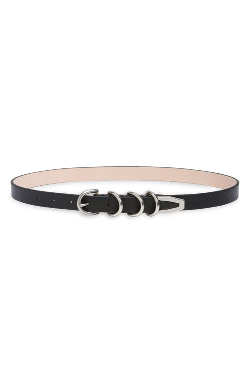 Shop Rag & Bone Baby Spire Leather Belt In Blkbktw