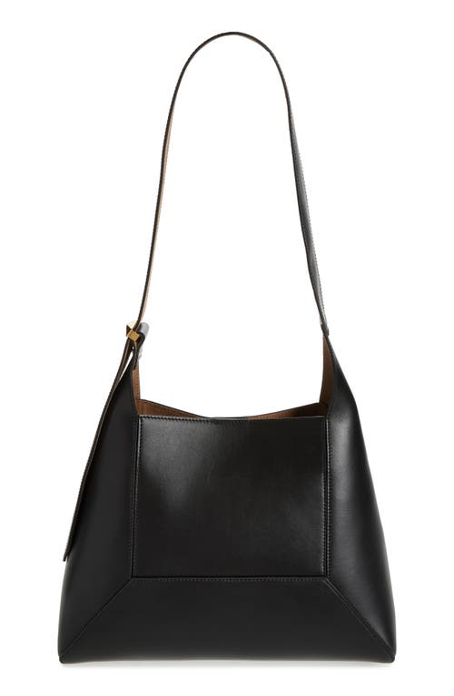 Jimmy Choo Diamond Structured Shoulder Bag With Metal Hardware In Black/gold