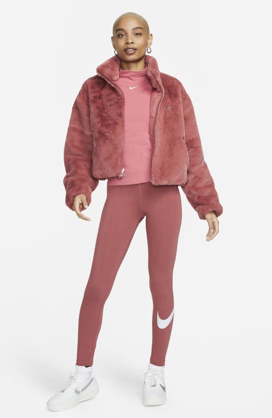 red nike leggins