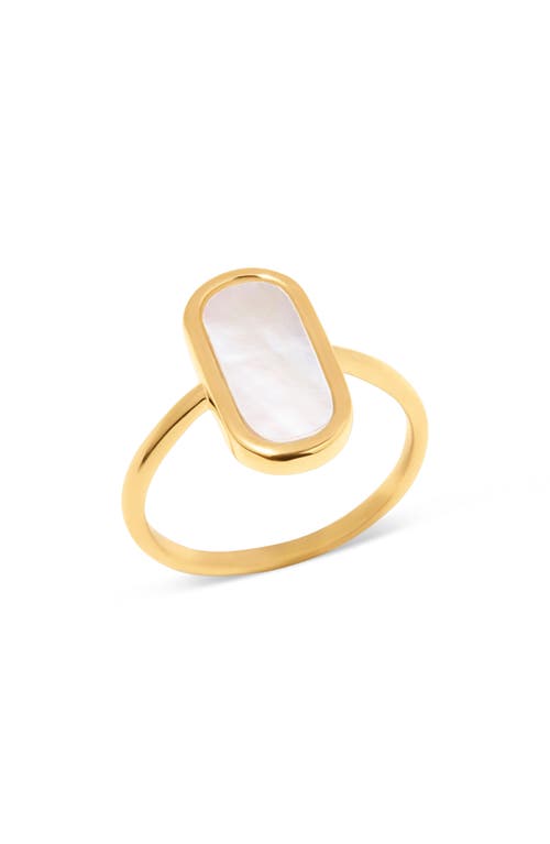 Fauna Mother of Pearl Ring in Gold