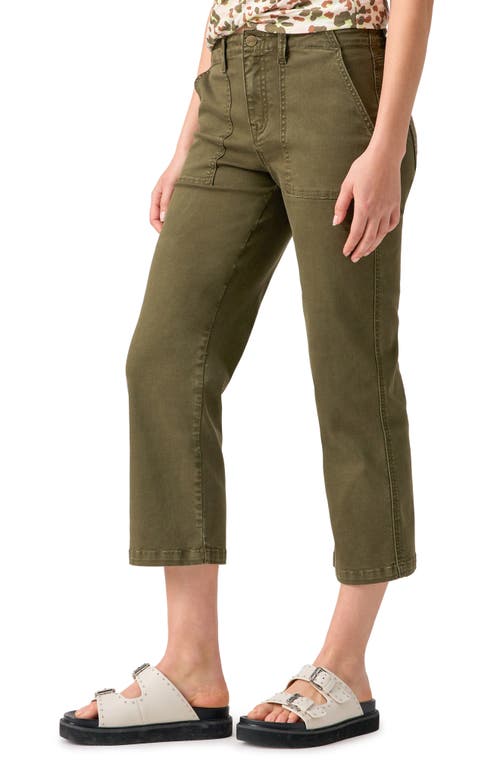 Sanctuary Women's The Marine Mid Rise Cropped Wide-leg Jeans In Burnt Olive