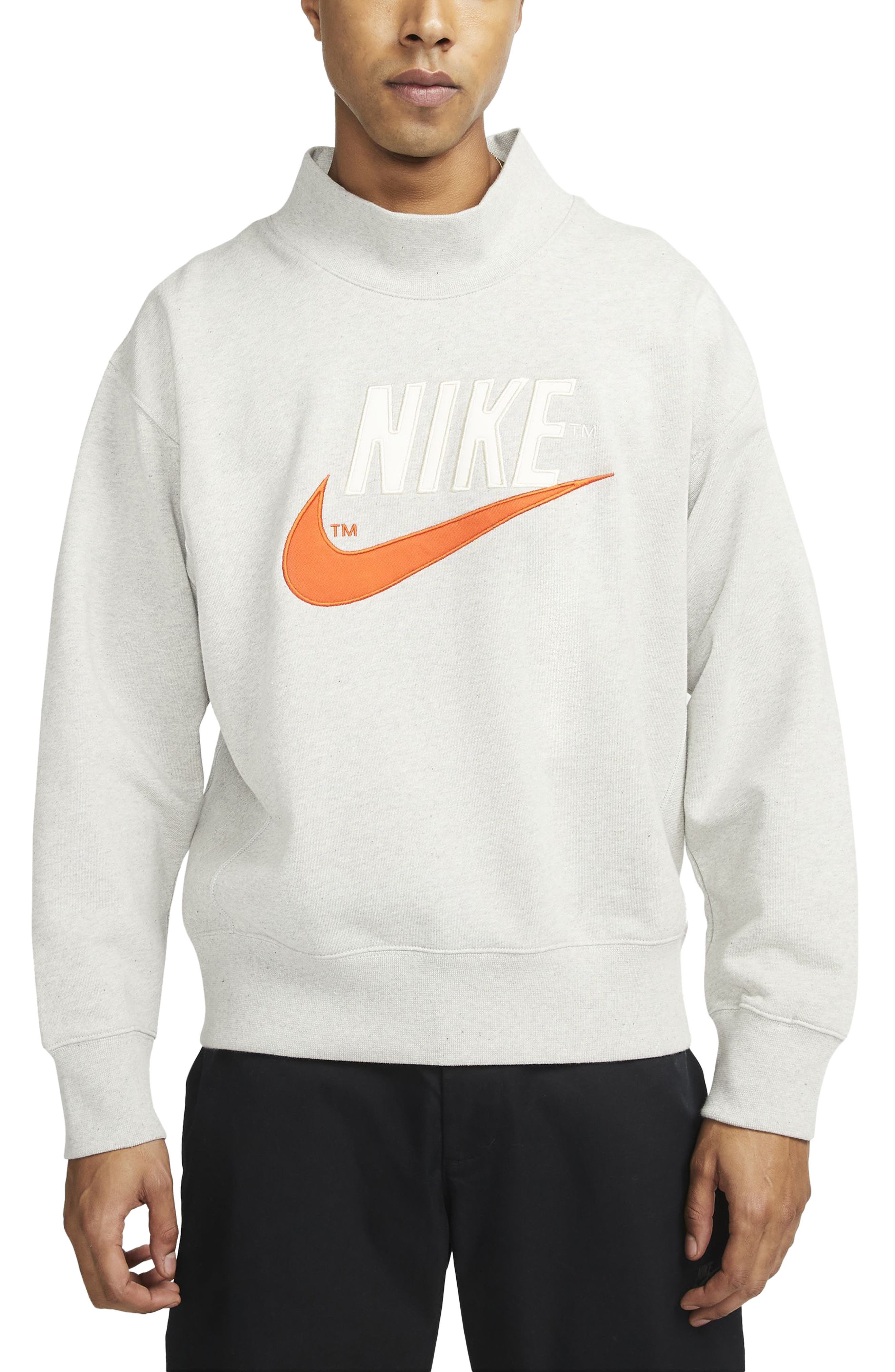 nike move to zero sweatshirt in light grey