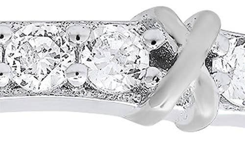 Queen Jewels Cubic Zirconia Stacking Ring In Silver